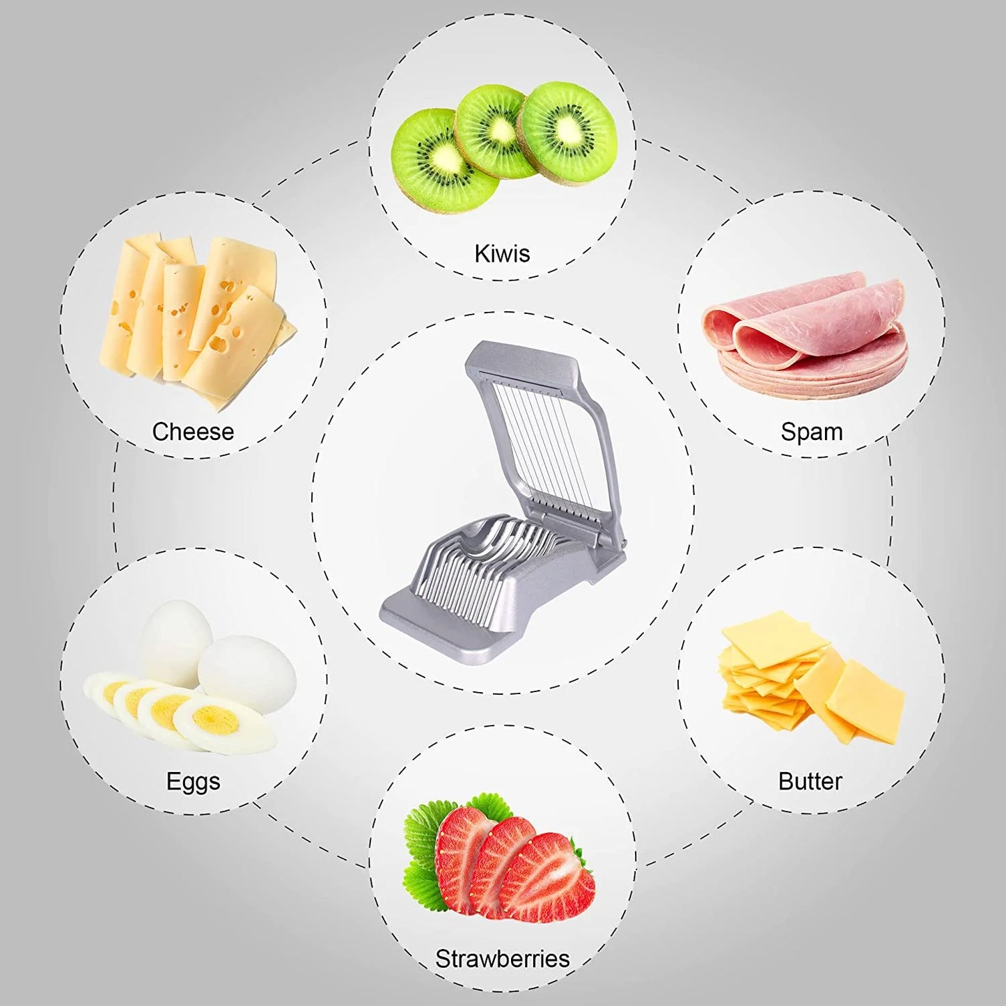 Effortless Egg Slicing Made Easy: Heavy-Duty Aluminium Egg Slicer & Cutter for Perfectly Sliced Hard-Boiled Eggs, Fruits, and More!