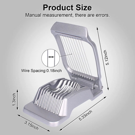 Effortless Egg Slicing Made Easy: Heavy-Duty Aluminium Egg Slicer & Cutter for Perfectly Sliced Hard-Boiled Eggs, Fruits, and More!